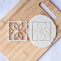 Quilt Block Pattern Cookie Cutter: Eight Pointed Star, Fondant Biscuits Clay Tools
