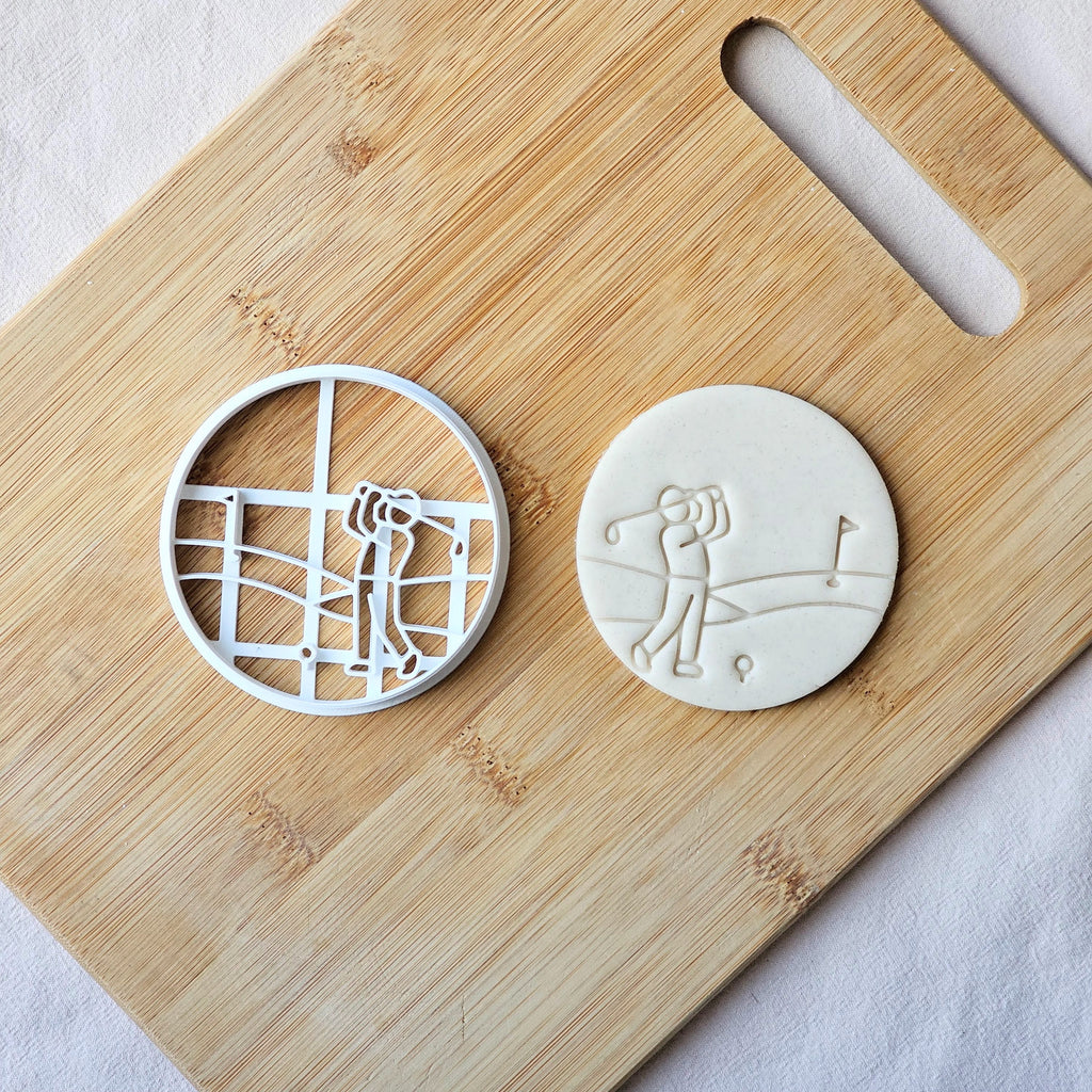 Golfer Cookie Cutter: Golfer Gifts, 3D Printed