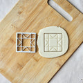 Quilt Block Pattern Cookie Cutter: Sawtooth Star, Fondant Biscuits Clay Tools