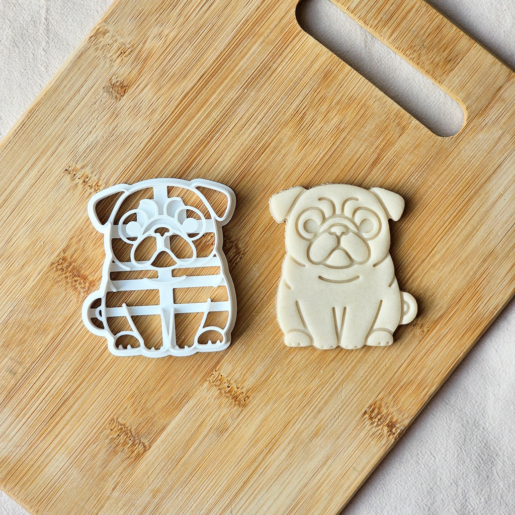 Pug Cookie Cutter: Dog Breed, Pug Lover, Fondant Biscuits & Clay Cutters