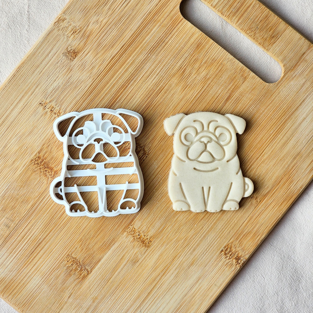 Pug Cookie Cutter: Dog Breed, Pug Lover, Fondant Biscuits & Clay Cutters