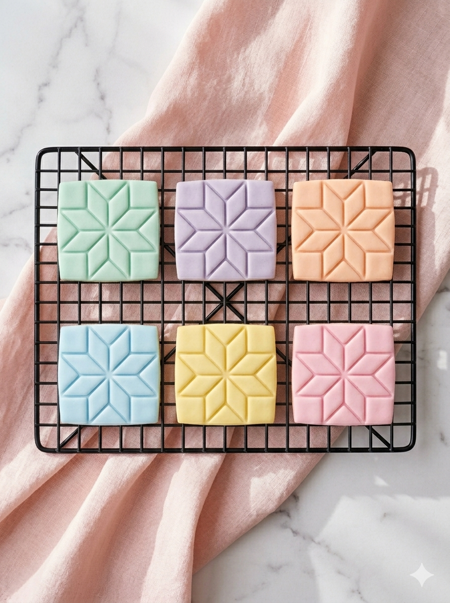 Quilt Block Pattern Cookie Cutter: Eight Pointed Star, Fondant Biscuits Clay Tools