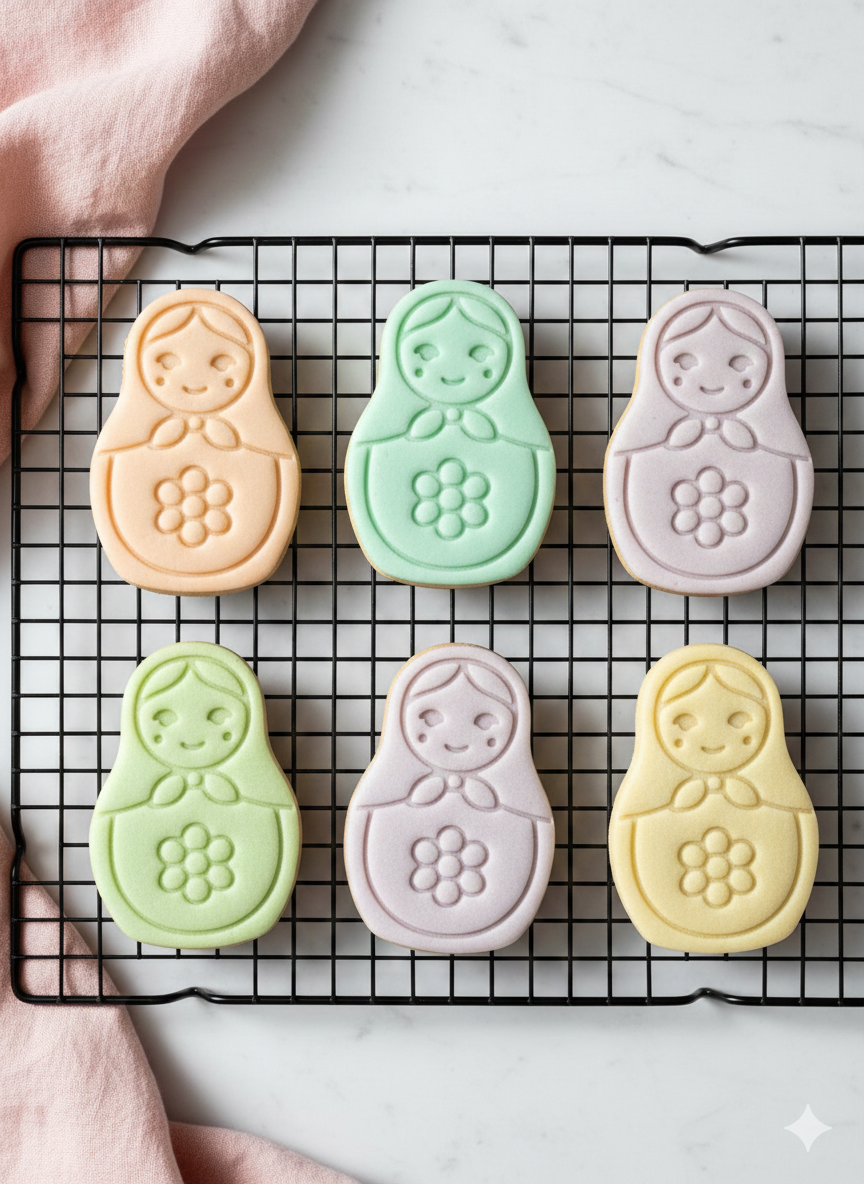 Matryoshka Doll Cookie Cutter: Nesting Doll, Folk Art, Baking & Clay Tools