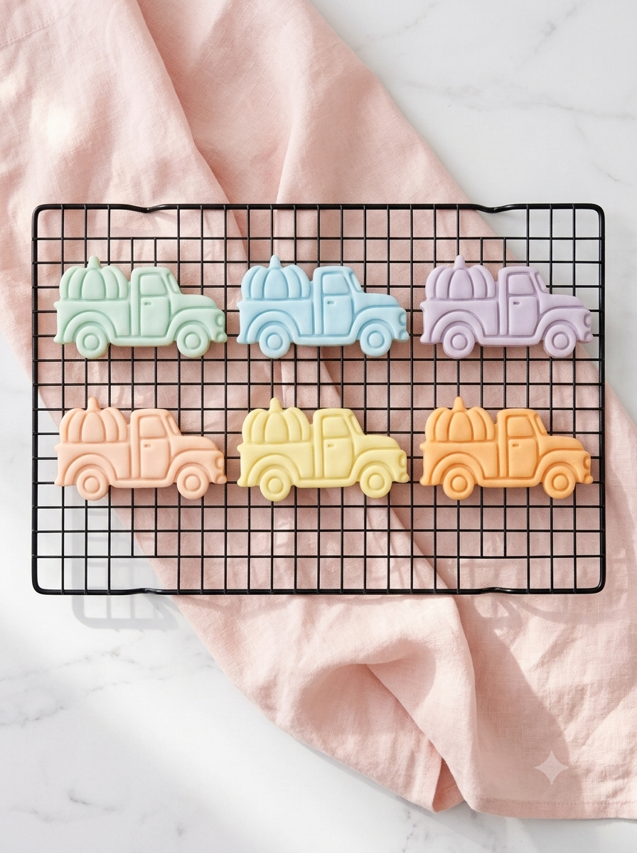 Truck with Pumpkin Cookie Cutter: Autumn, Fondant & Clay Cutters