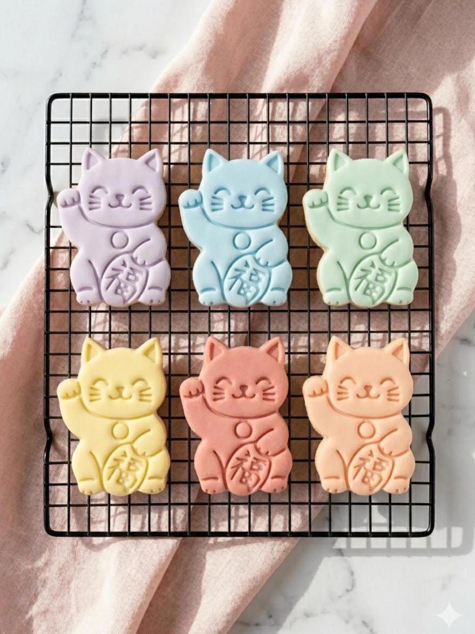 Lucky Cat Cookie Cutter: Baking, Fondant & Clay Cutters