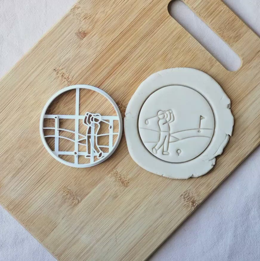 Golfer Cookie Cutter: Golfer Gifts, 3D Printed